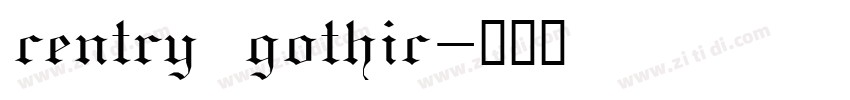 centry gothic字体转换